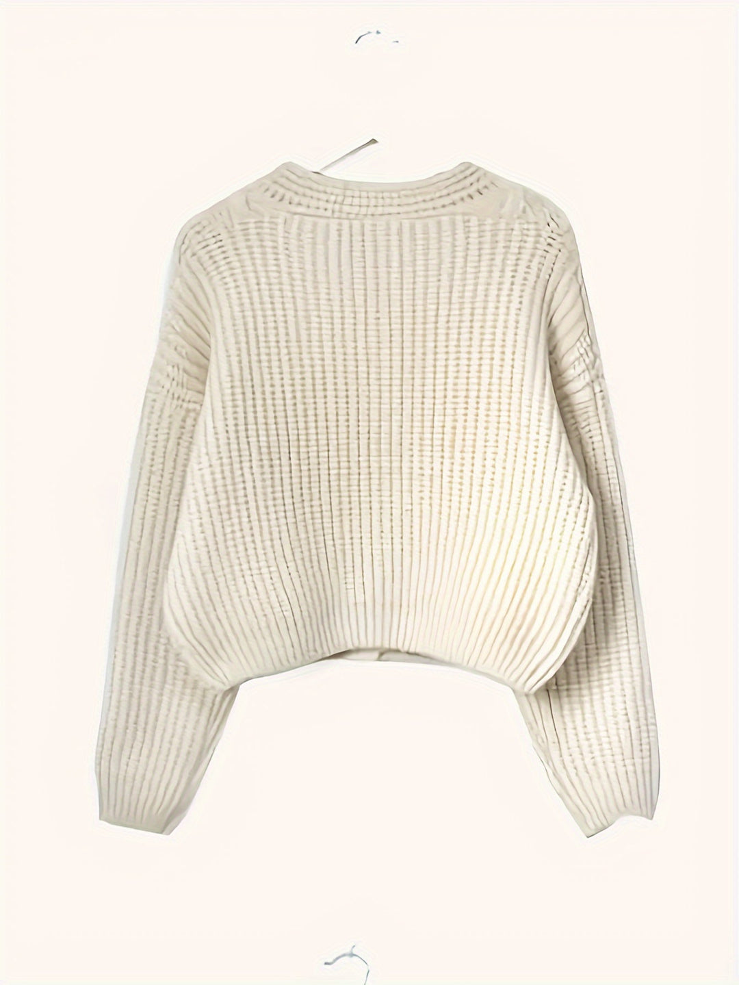 Léodine | Cardigan Femme Grosse Maille Oversize - Cream - Image 2