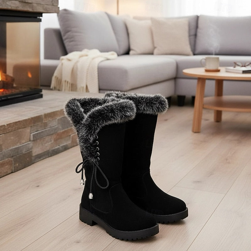 Lorianne | Femme Bottes Montantes Fourrure Hiver - Camel - Image 7