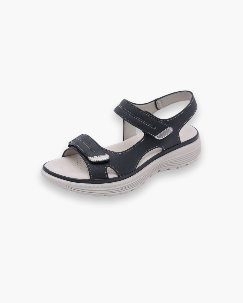Loriève | Sandales Femme à Scratch Semelle Légère - Navy - Image 1