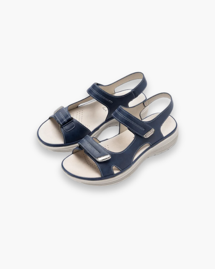 Loriève | Sandales Femme à Scratch Semelle Légère - Navy - Image 2