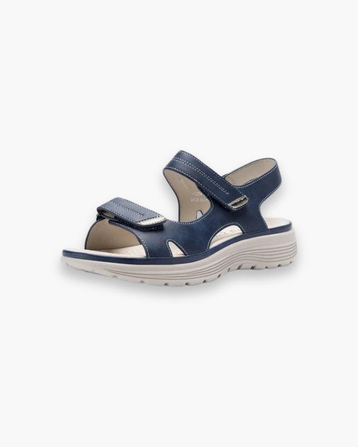 Loriève | Sandales Femme à Scratch Semelle Légère - Navy - Image 4