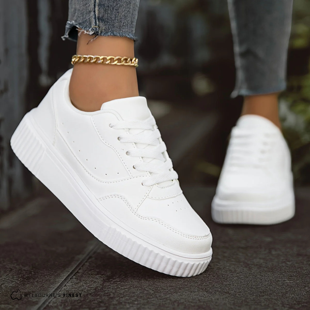 Lorvéa | Basket Femme Blanche Plateforme - White - Image 1