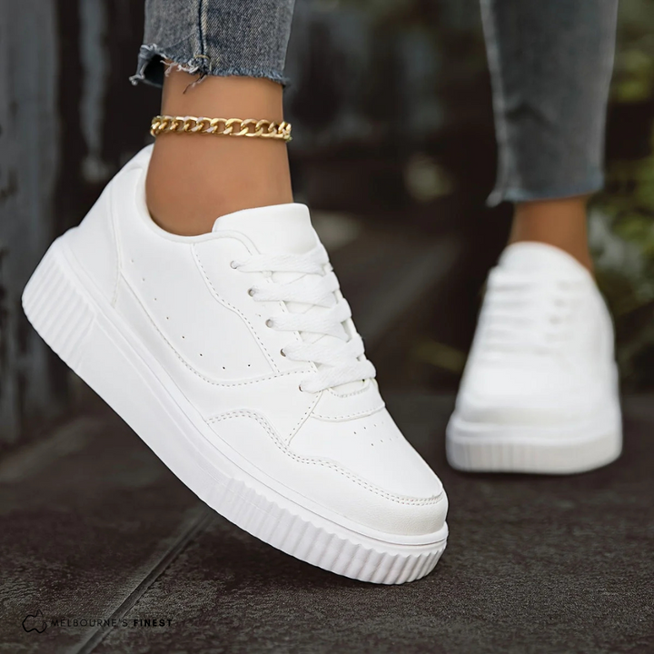 Lorvéa | Basket Femme Blanche Plateforme - White - Image 1