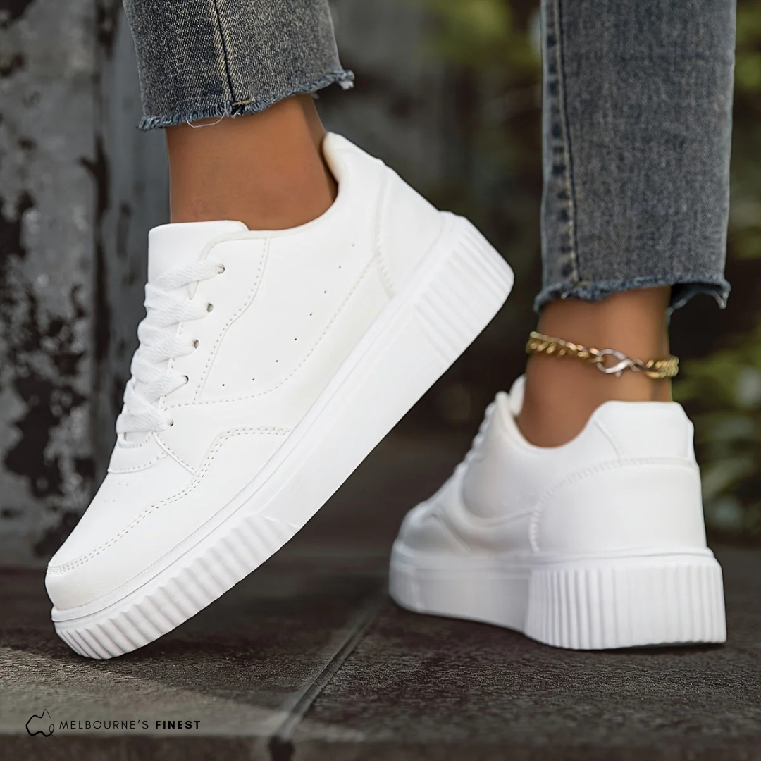 Lorvéa | Basket Femme Blanche Plateforme - White - Image 3