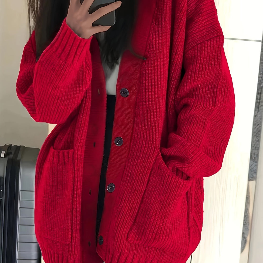 Lorvaine | Gilet en Maille Femme Oversize Boutons - Image 10