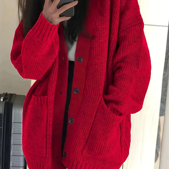 Lorvaine | Gilet en Maille Femme Oversize Boutons - Image 10