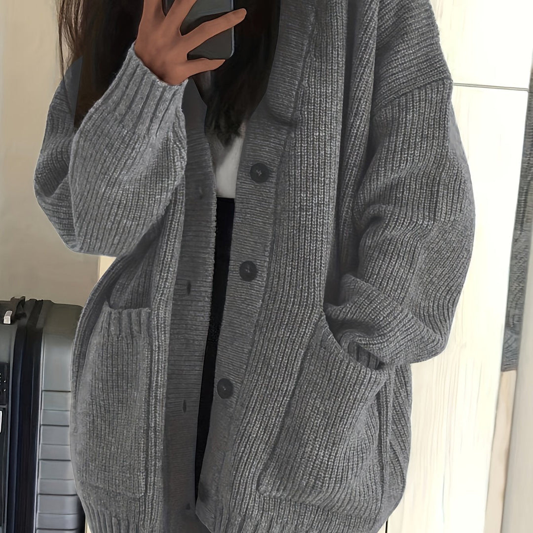 Lorvaine | Gilet en Maille Femme Oversize Boutons - Image 11