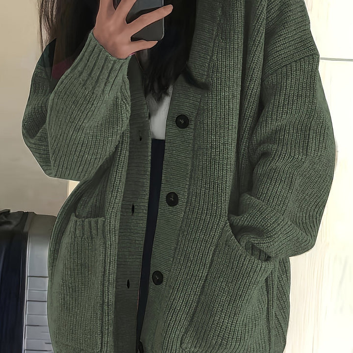 Lorvaine | Gilet en Maille Femme Oversize Boutons - Image 12