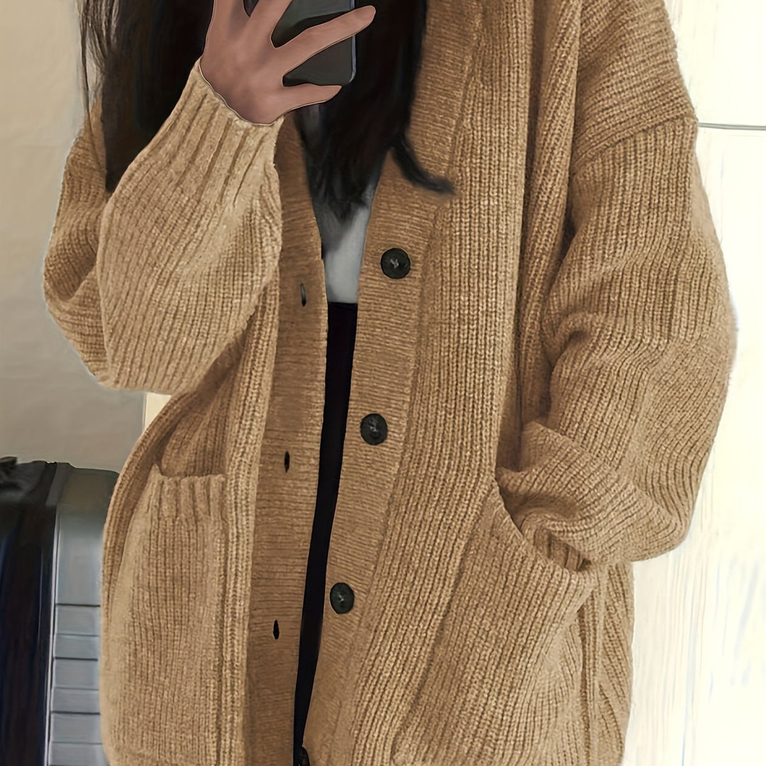 Lorvaine | Gilet en Maille Femme Oversize Boutons - Image 13