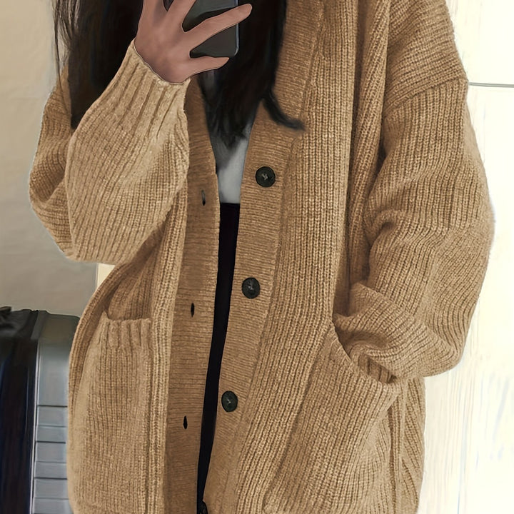 Lorvaine | Gilet en Maille Femme Oversize Boutons - Image 13
