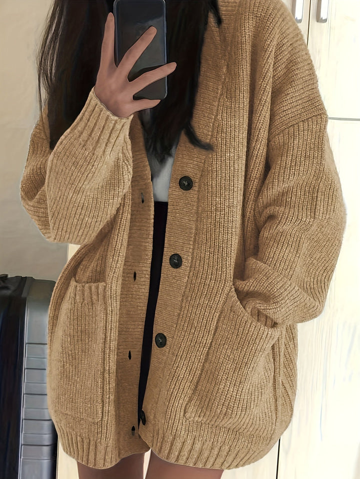 Lorvaine | Gilet en Maille Femme Oversize Boutons - Image 4