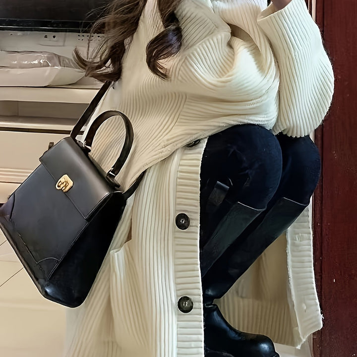 Lorvaine | Gilet en Maille Femme Oversize Boutons - Image 8