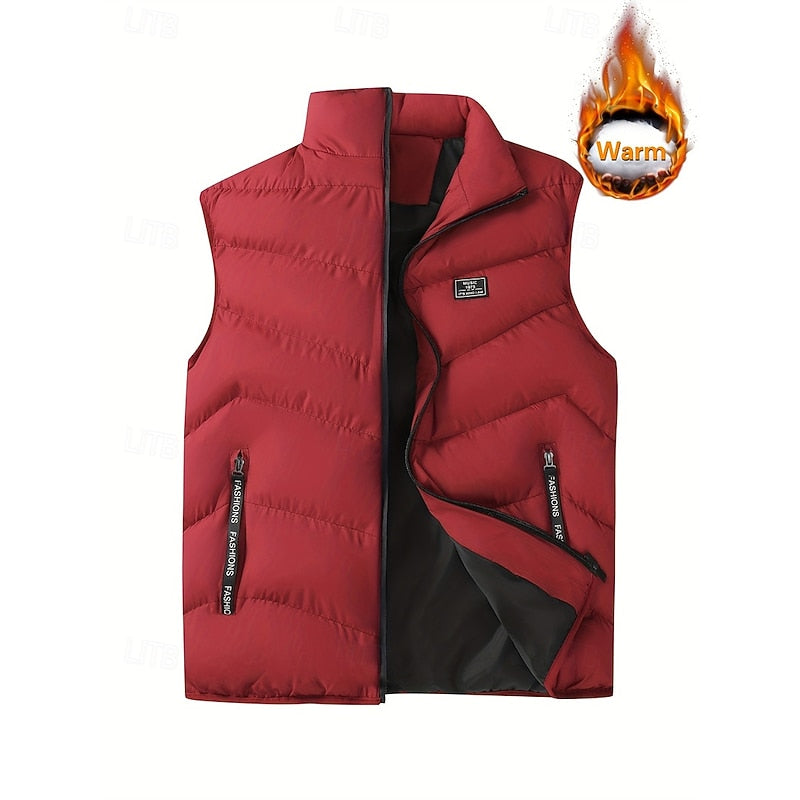 Lorvec | Homme Gilet Matelassé Sans Manches - Red - Image 2