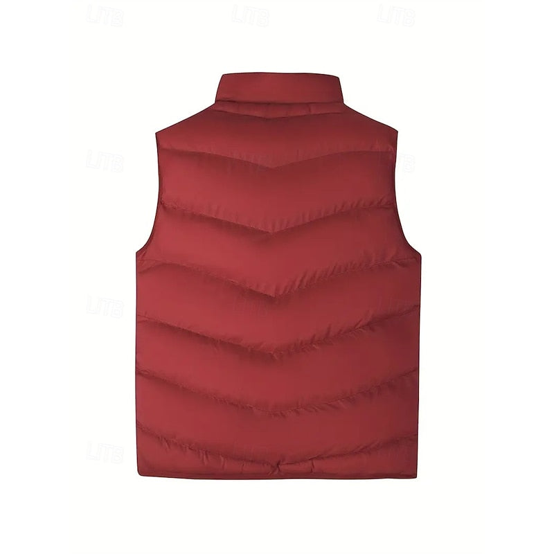 Lorvec | Homme Gilet Matelassé Sans Manches - Red - Image 3