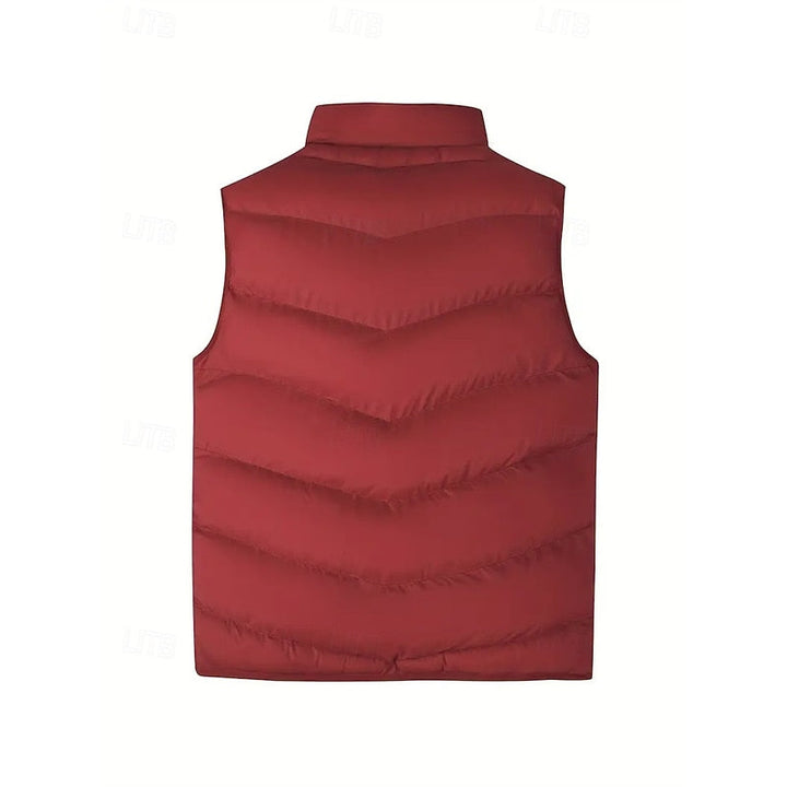Lorvec | Homme Gilet Matelassé Sans Manches - Red - Image 3