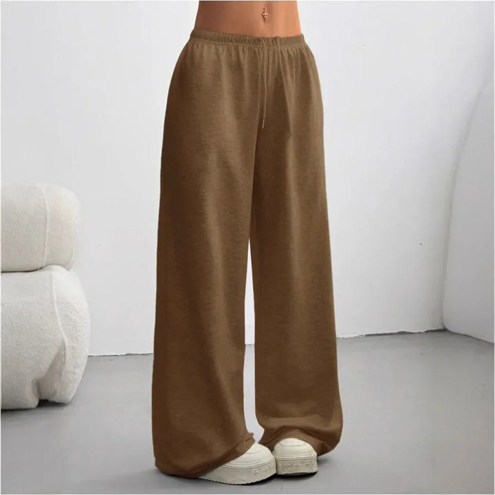 Lorvène | Femme Pantalon Large Jogging Ample - Light Brown - Image 1