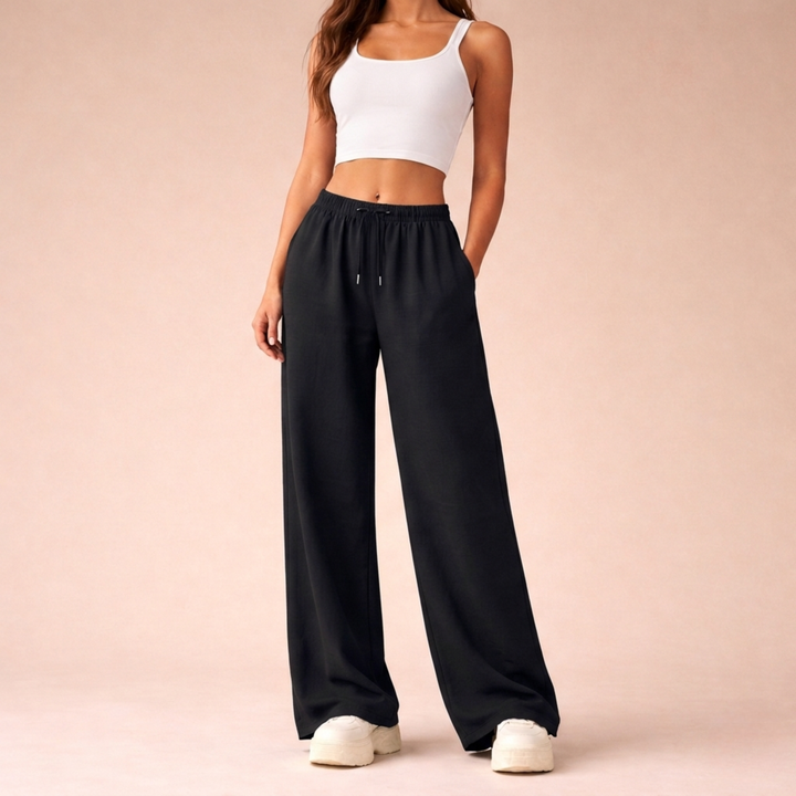 Lorvène | Femme Pantalon Large Jogging Ample - Light Brown - Image 10