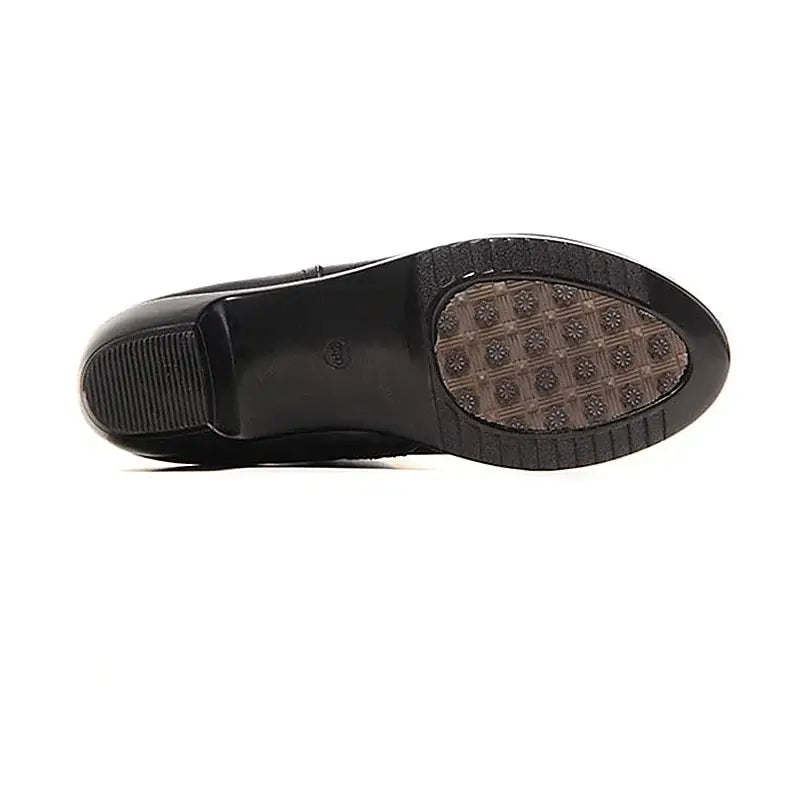 Élowande | Femme Bottes Mi-Mollet Talon Bloc - Black - Image 5
