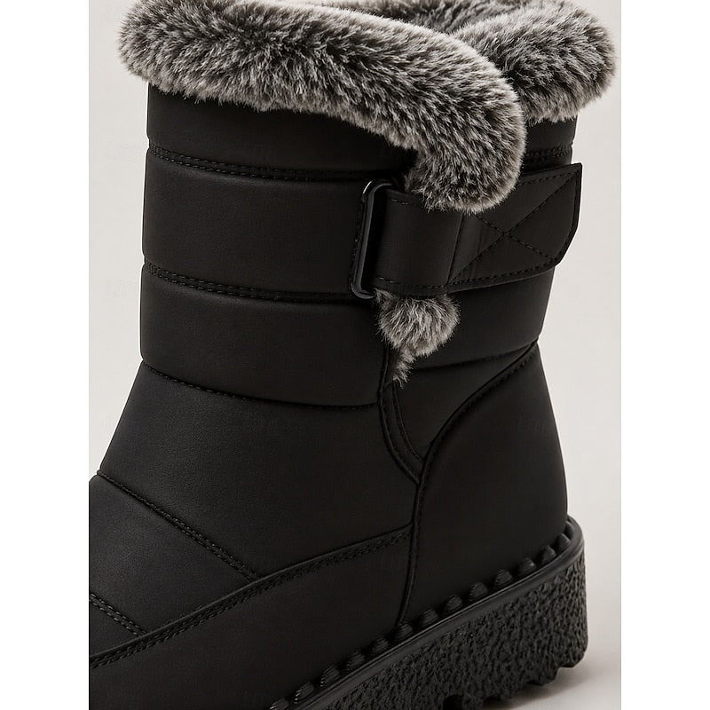 Élowarde | Bottes Neige Femme Imperméables Fourrées - Black - Image 7