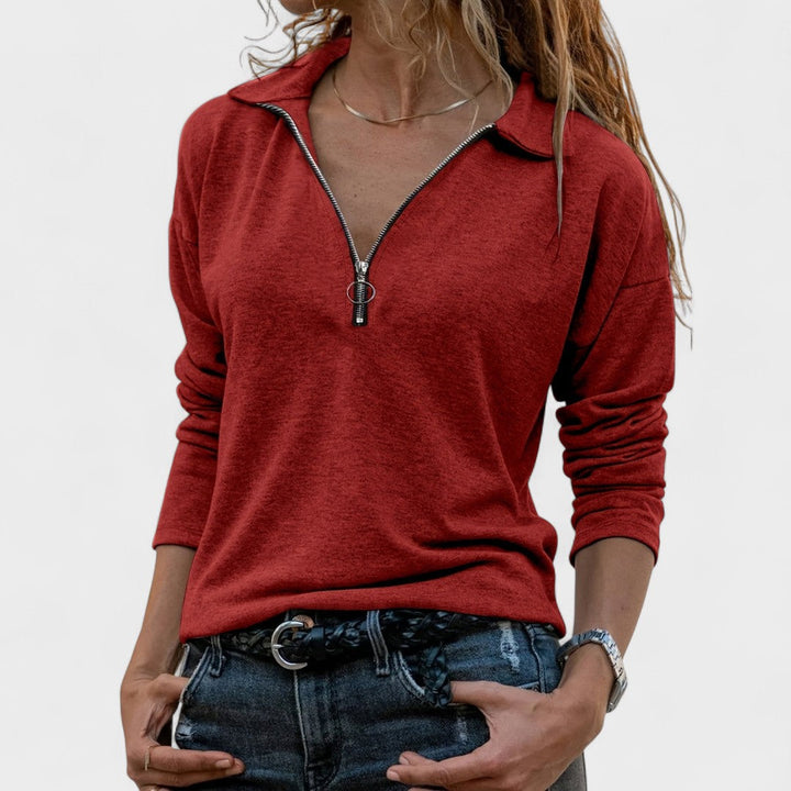 Léowen | Pull Femme Demi-Zip Col Polo - Image 3