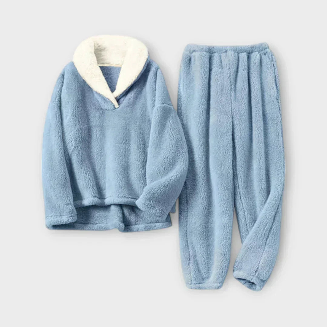 Élowïse | Ensemble Pyjama Polaire Femme Col Sherpa - Image 2