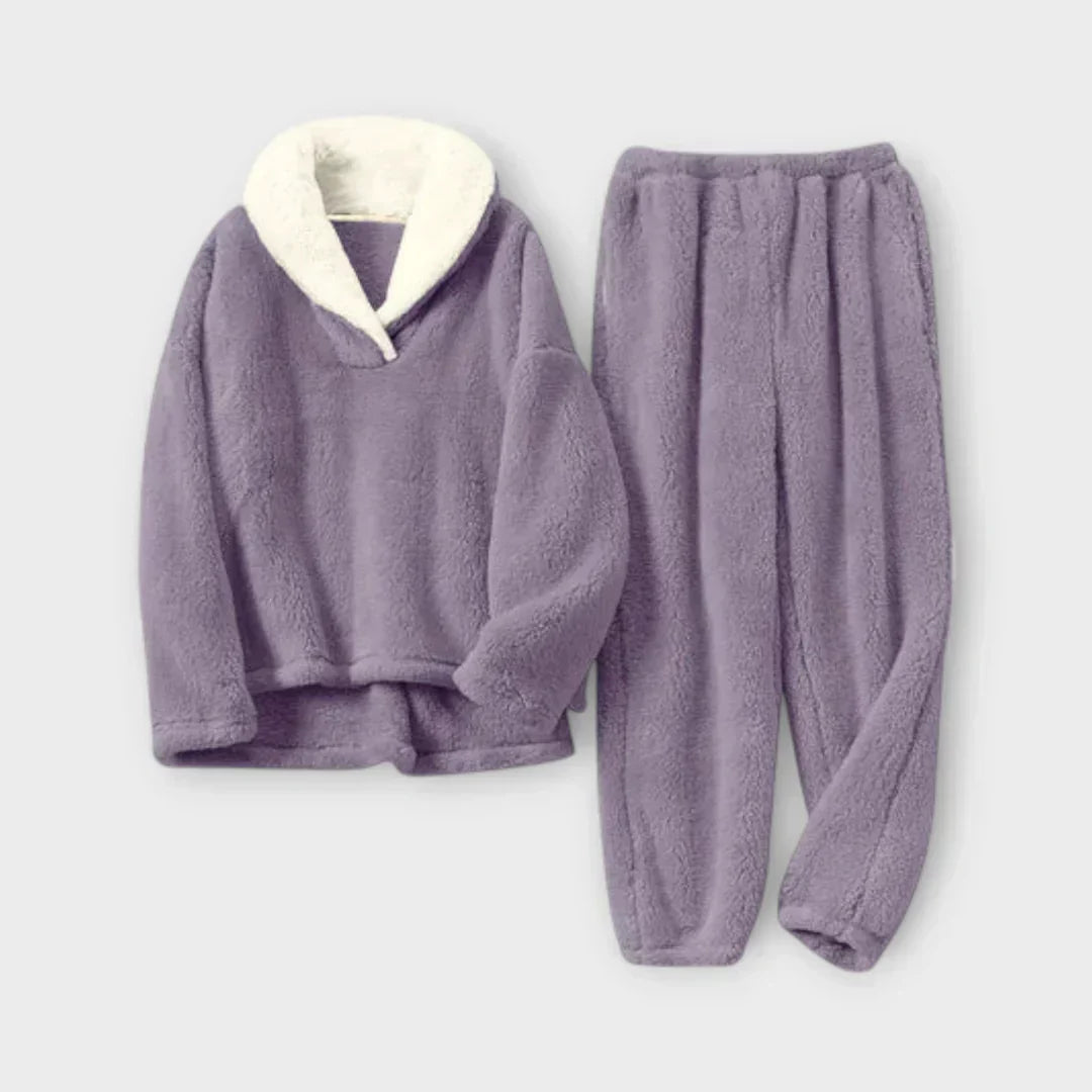 Élowïse | Ensemble Pyjama Polaire Femme Col Sherpa - Image 3