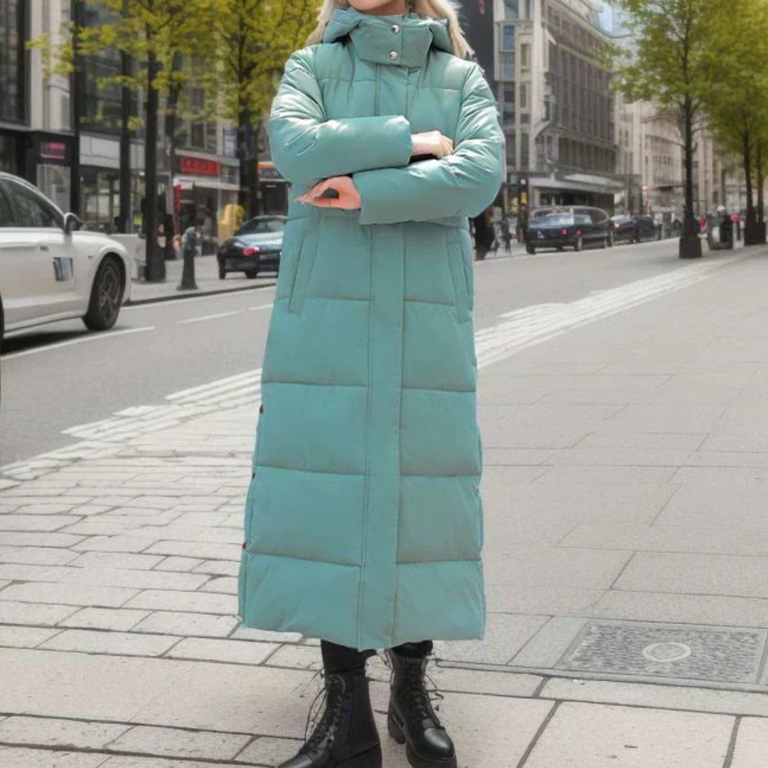 Élowyne | Doudoune Longue Femme à Capuche Hiver - Black - Image 12
