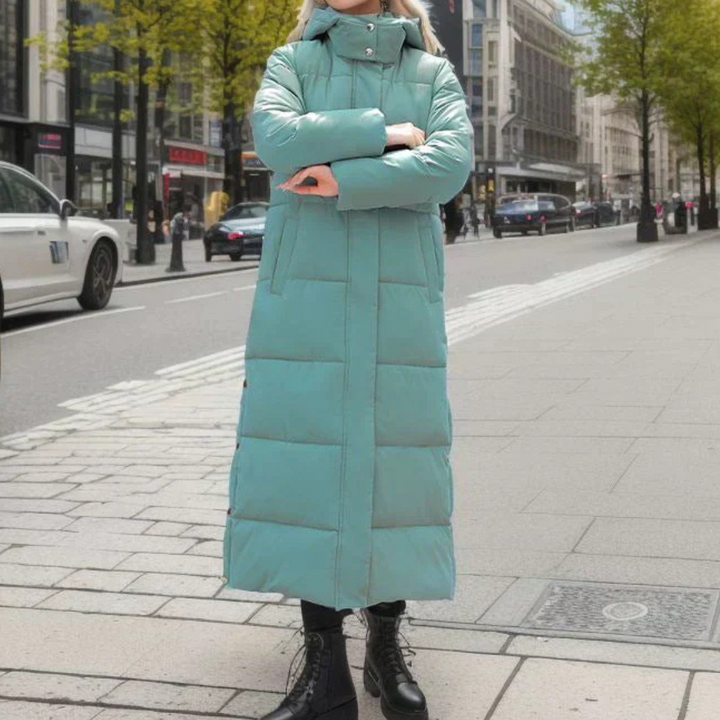 Élowyne | Doudoune Longue Femme à Capuche Hiver - Black - Image 7