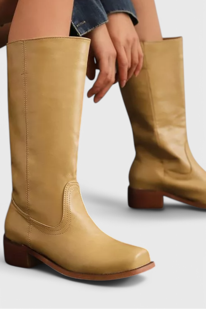 Lérawne | Bottes Femme Montantes Talon Bas - Image 1