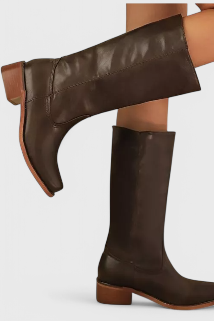 Lérawne | Bottes Femme Montantes Talon Bas - Image 2