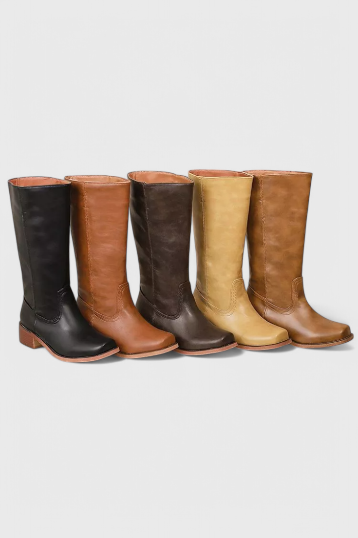 Lérawne | Bottes Femme Montantes Talon Bas - Image 8