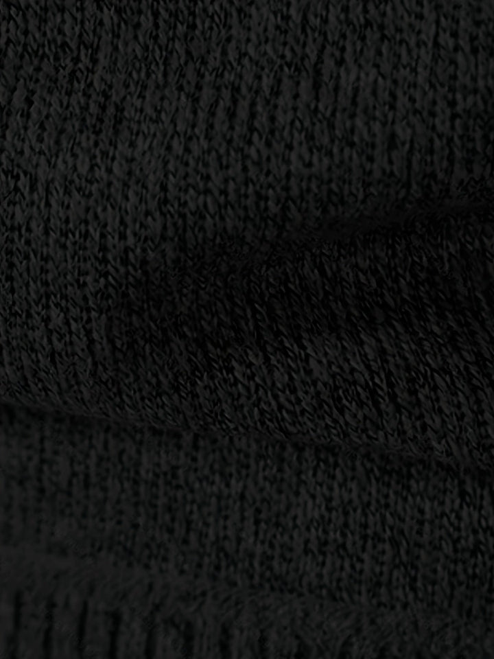 Lévand | Homme Cardigan Zippé Torsadé Col Montant - Black - Image 4