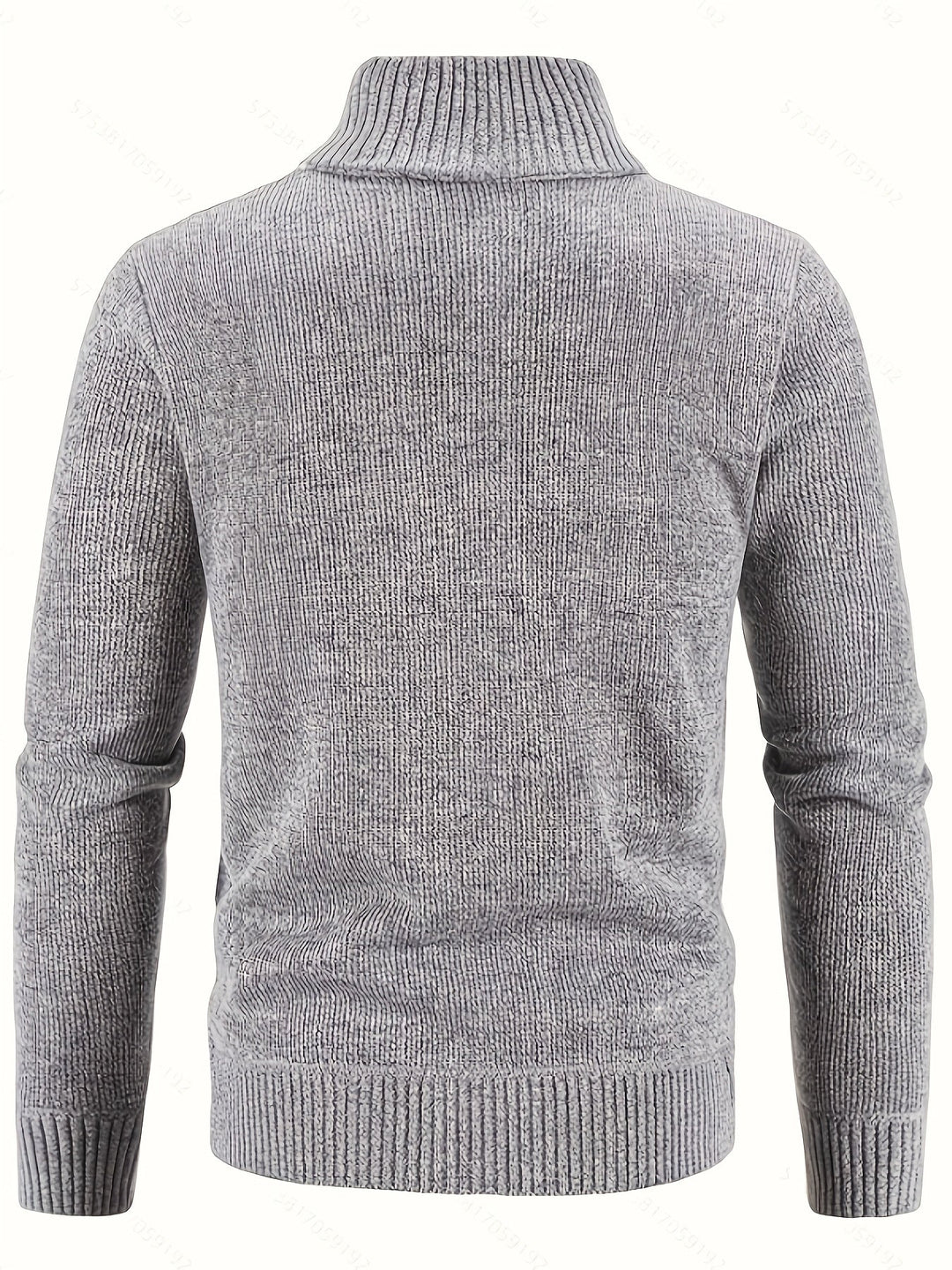 Lévand | Homme Cardigan Zippé Torsadé Col Montant - Black - Image 9