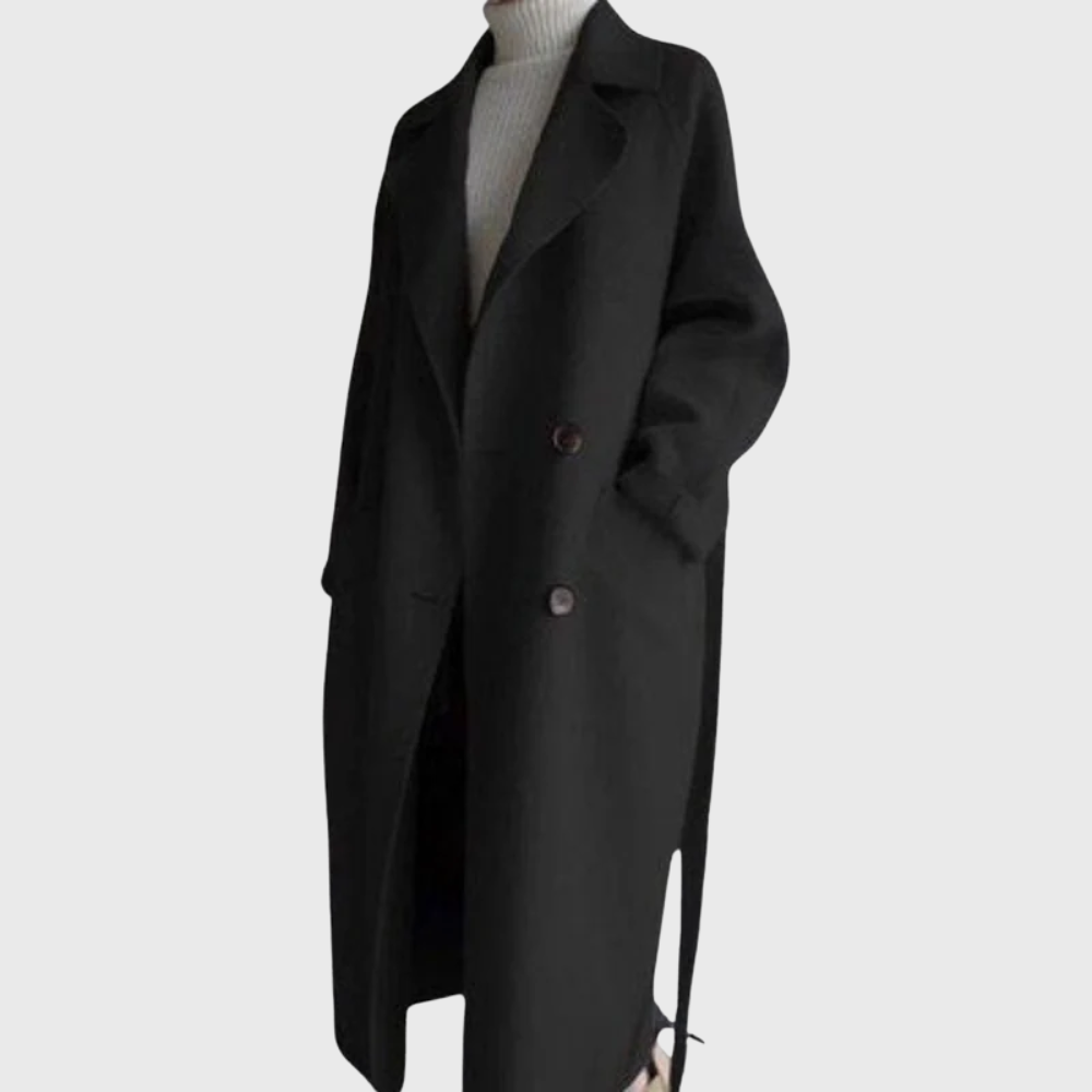 Lévanie | Femme Manteau Long Oversize Col Revers - Image 3