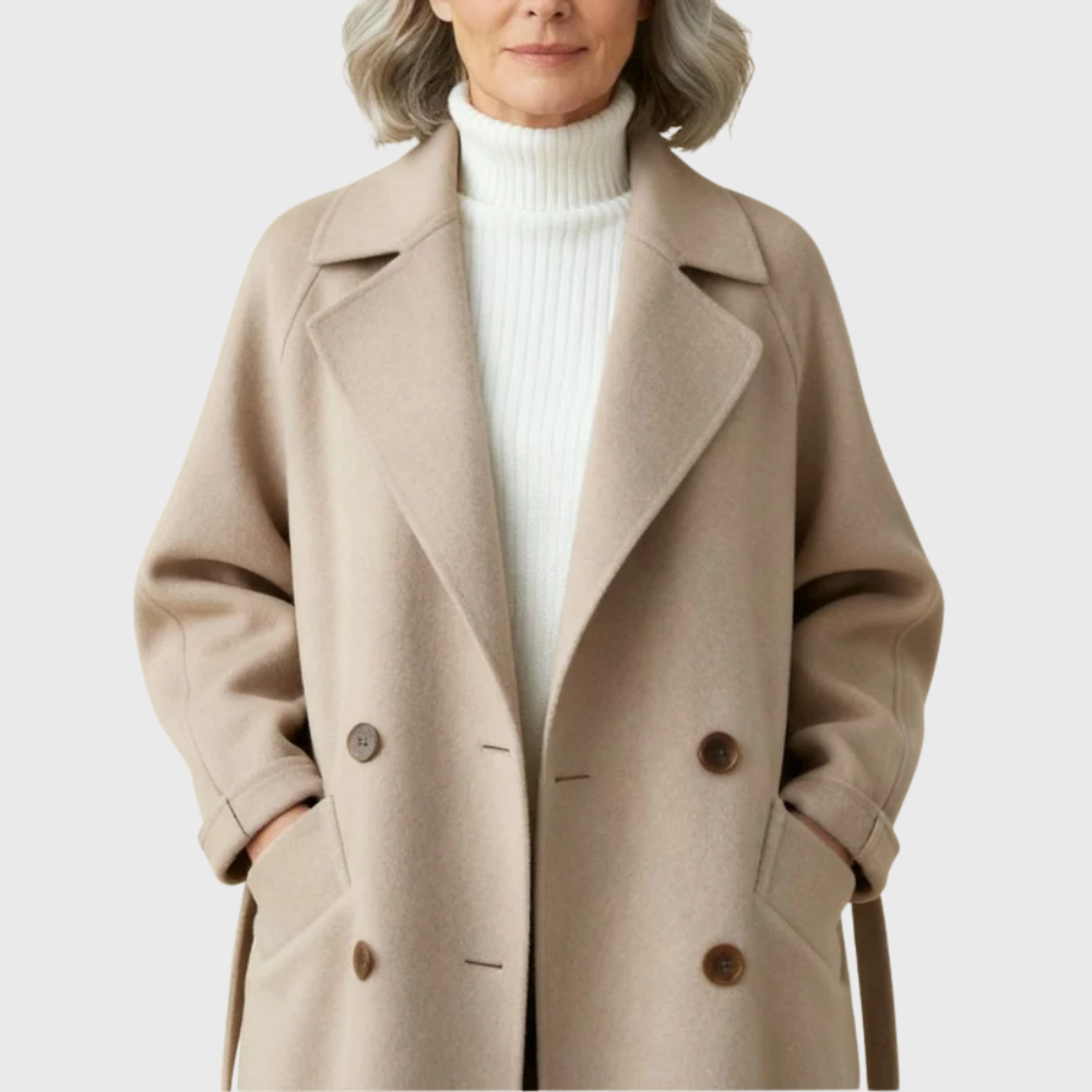 Lévanie | Femme Manteau Long Oversize Col Revers - Image 5