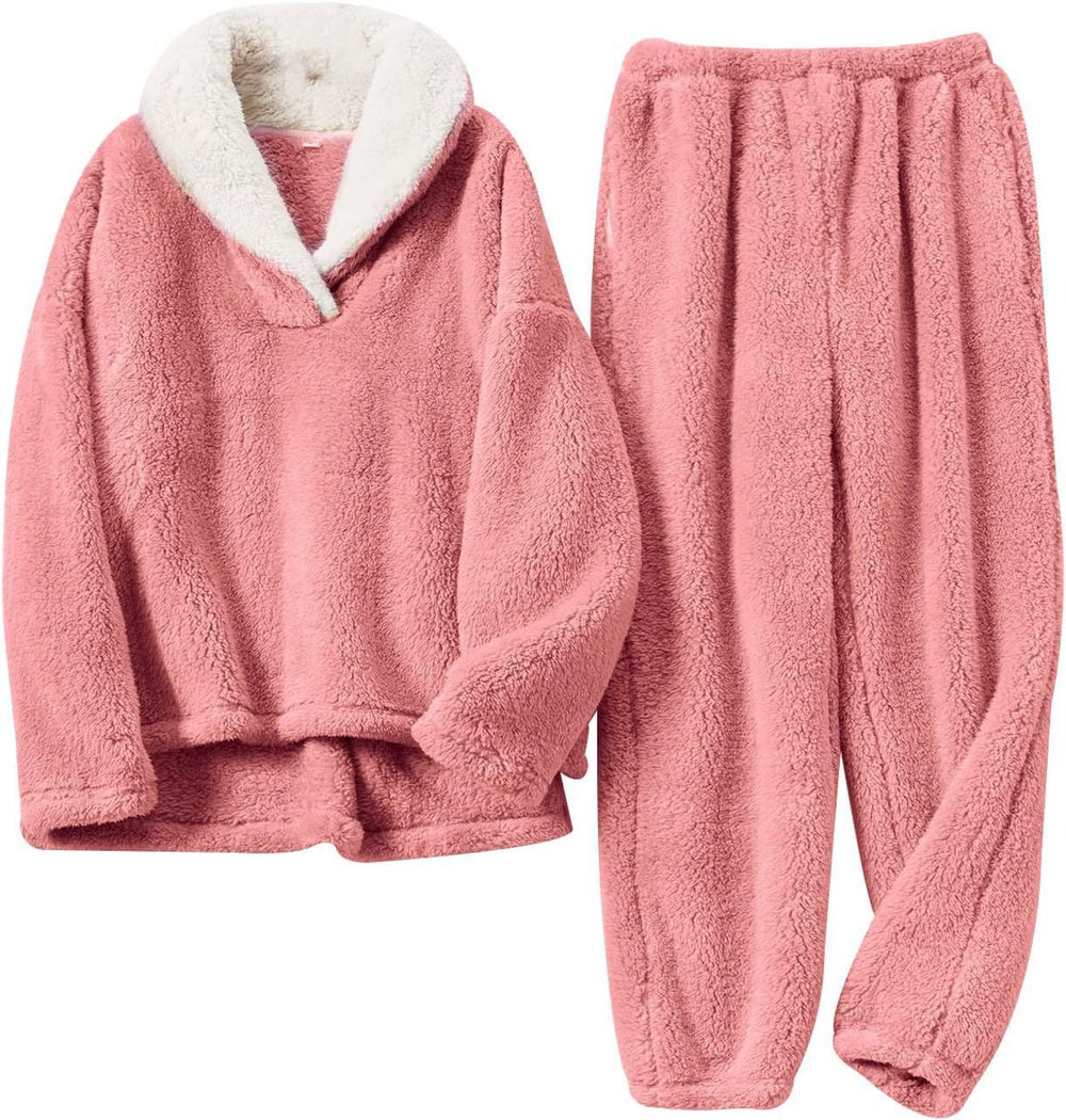 Lyvande | Ensemble Pyjama Polaire Femme Capuche - Cream - Image 2