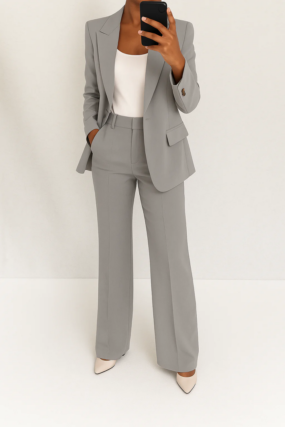 Marguerite | Women's Wide Leg Blazer Suit Set - Image 2