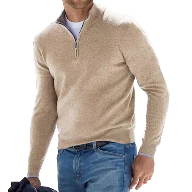 Marvail | Homme Pull Demi-Zip Col Montant - Grey - Image 2