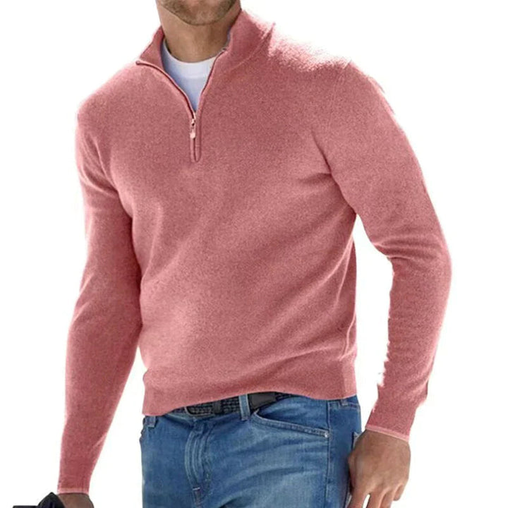 Marvail | Homme Pull Demi-Zip Col Montant - Grey - Image 4
