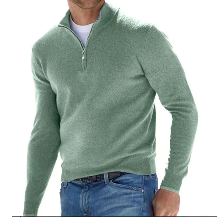 Marvail | Homme Pull Demi-Zip Col Montant - Grey - Image 5