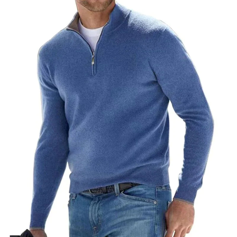 Marvail | Homme Pull Demi-Zip Col Montant - Grey - Image 6