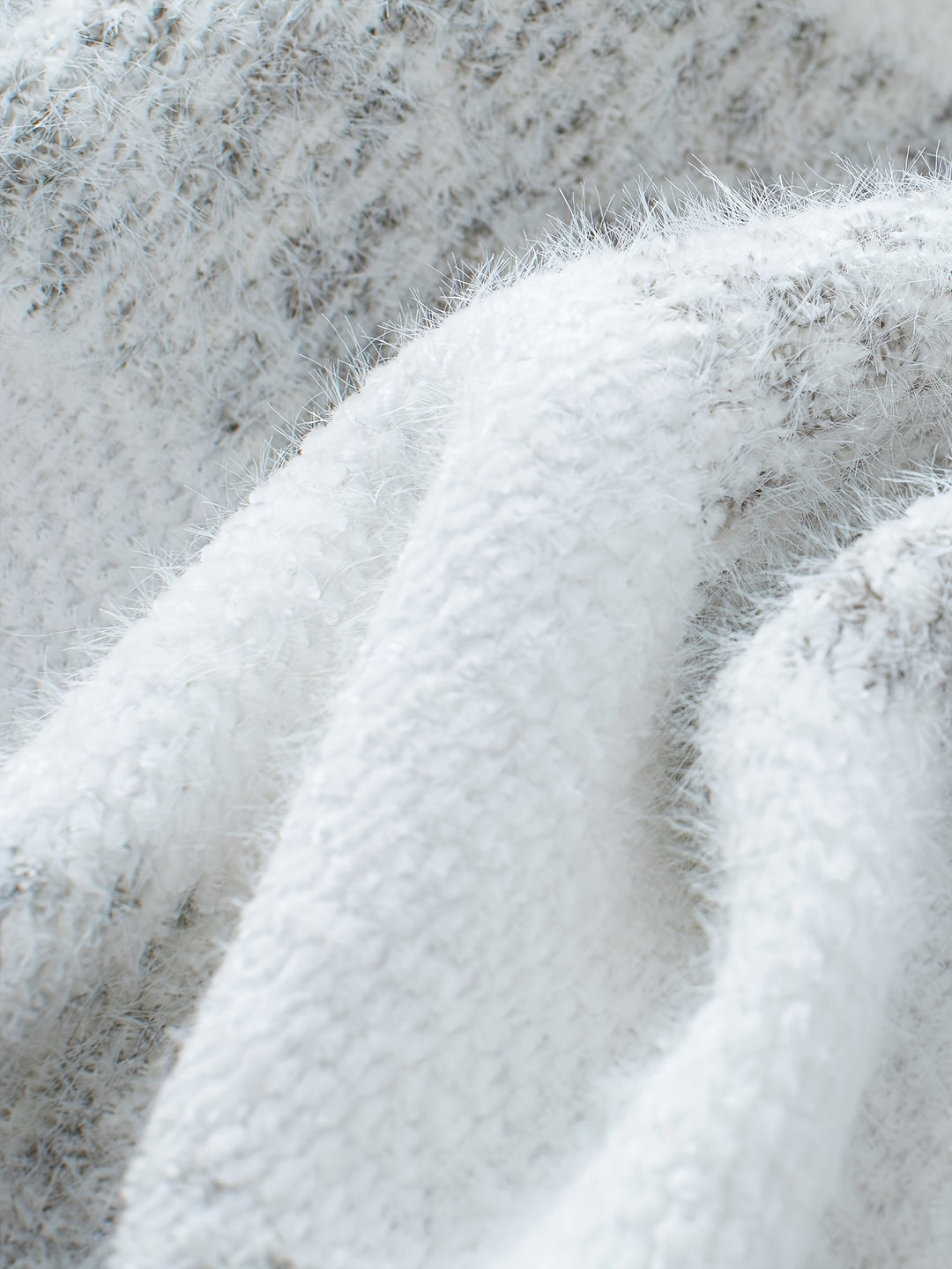 Marvelle | Femme Pull Col Roulé Rayé Oversize - White - Image 6