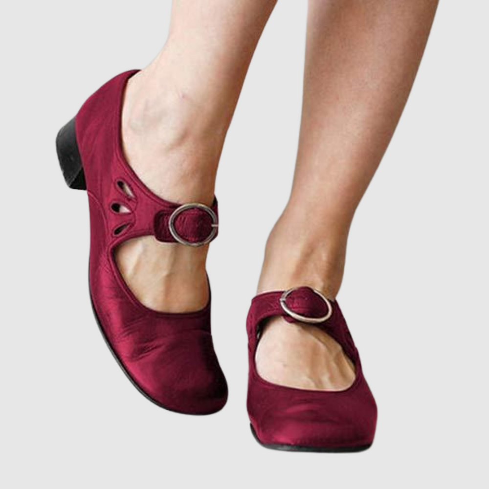 Melisande | Women's Black Mary Jane Comfort Flat - Image 2