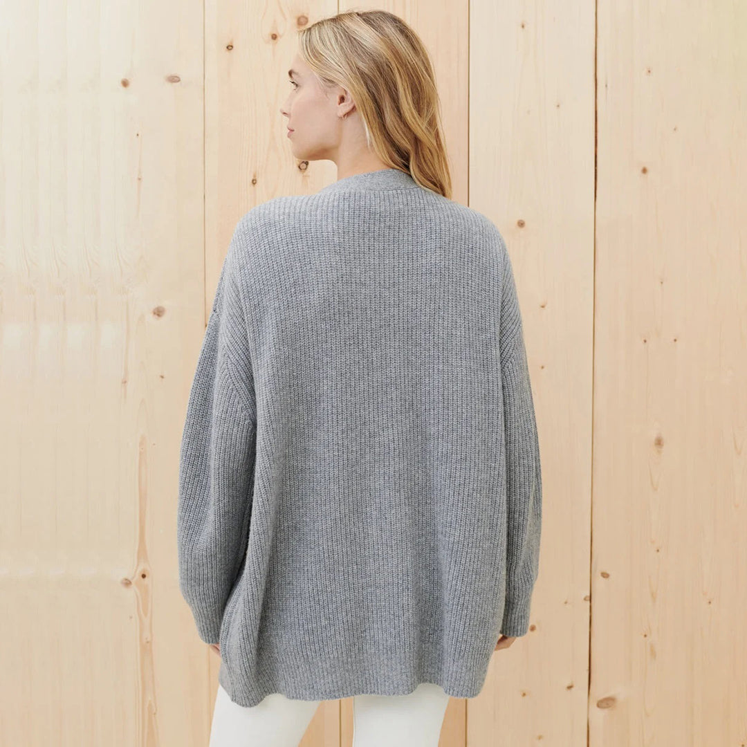 Melvaine | Cardigan Femme Oversize Col V - Black - Image 13