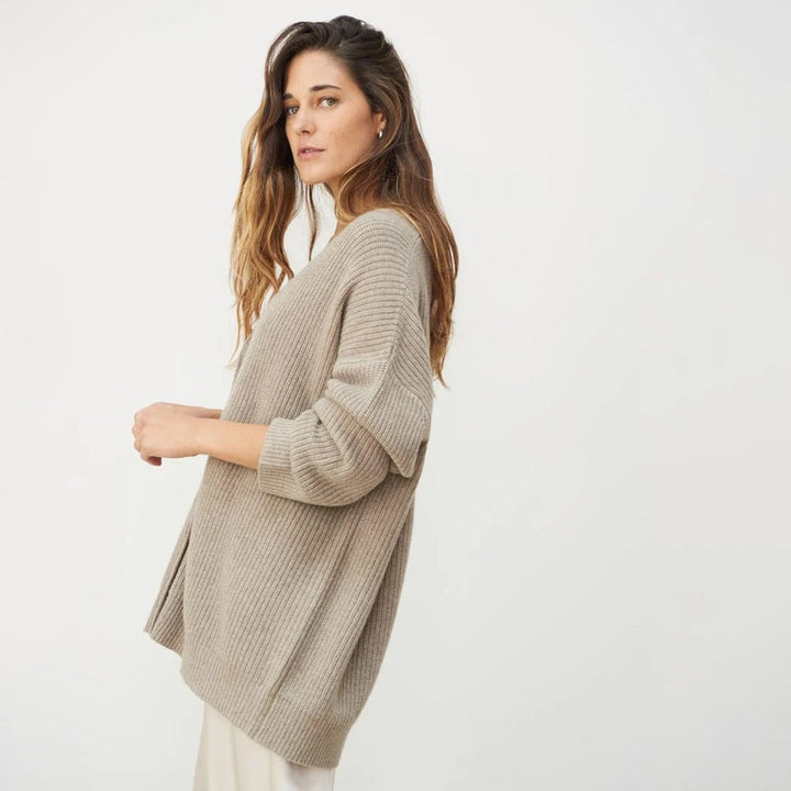 Melvaine | Cardigan Femme Oversize Col V - Black - Image 21