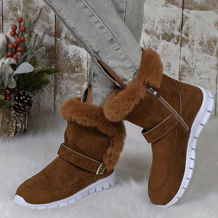 Melvane | Femme Bottines Hiver Fourrées Imperméables - Black - Image 9