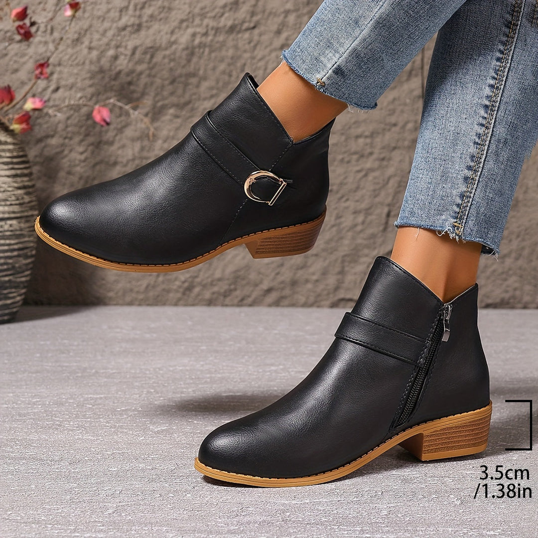 Melvène | Femme Bottine à Boucle Talon Bloc - Image 11