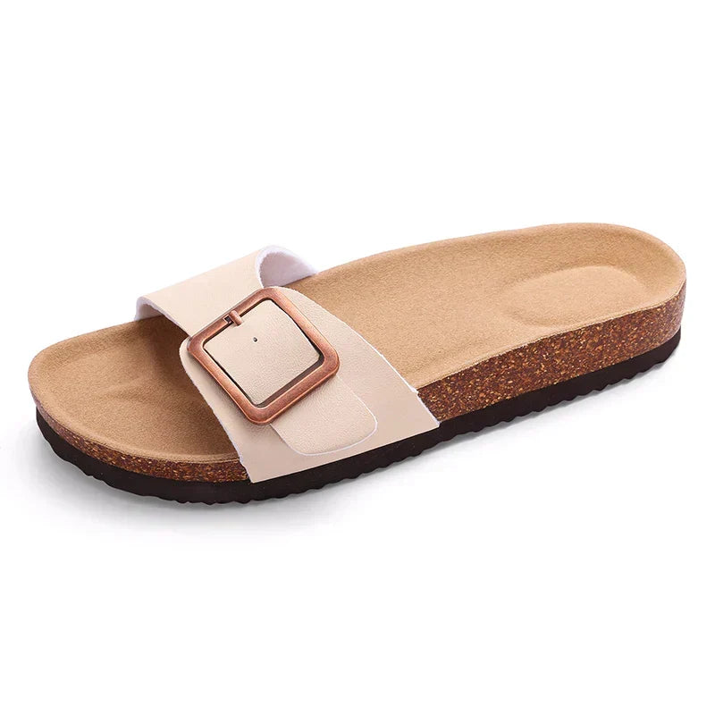 Meredith | Women's Flat Buckle Sandals - Image 2