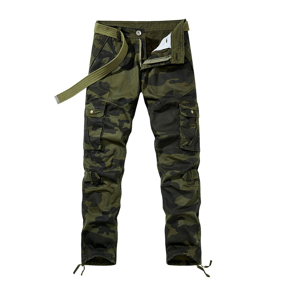Mervald | Homme Pantalon Cargo Camouflage Multi-Poches - Green - Image 1