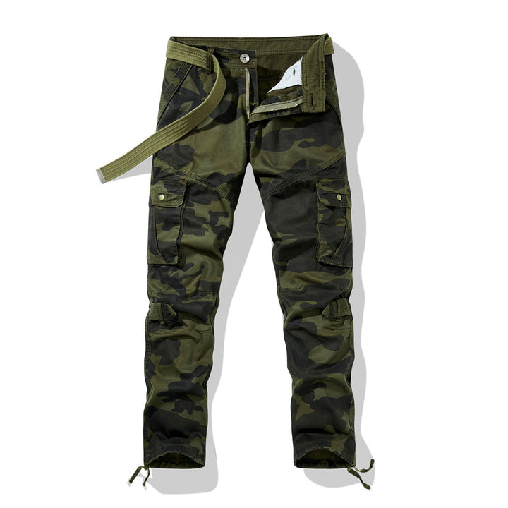Mervald | Homme Pantalon Cargo Camouflage Multi-Poches - Green - Image 10